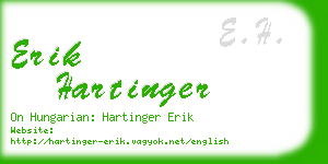 erik hartinger business card